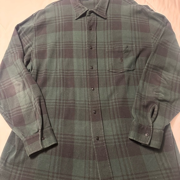 Polo Ralph Lauren Dark Green and Black Plaid Shirt - Picture 1 of 5